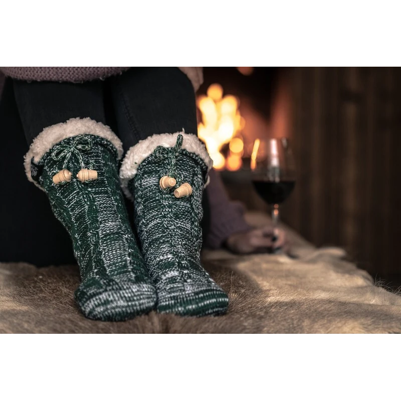 Ponožky domáce teplé s kožušinkou