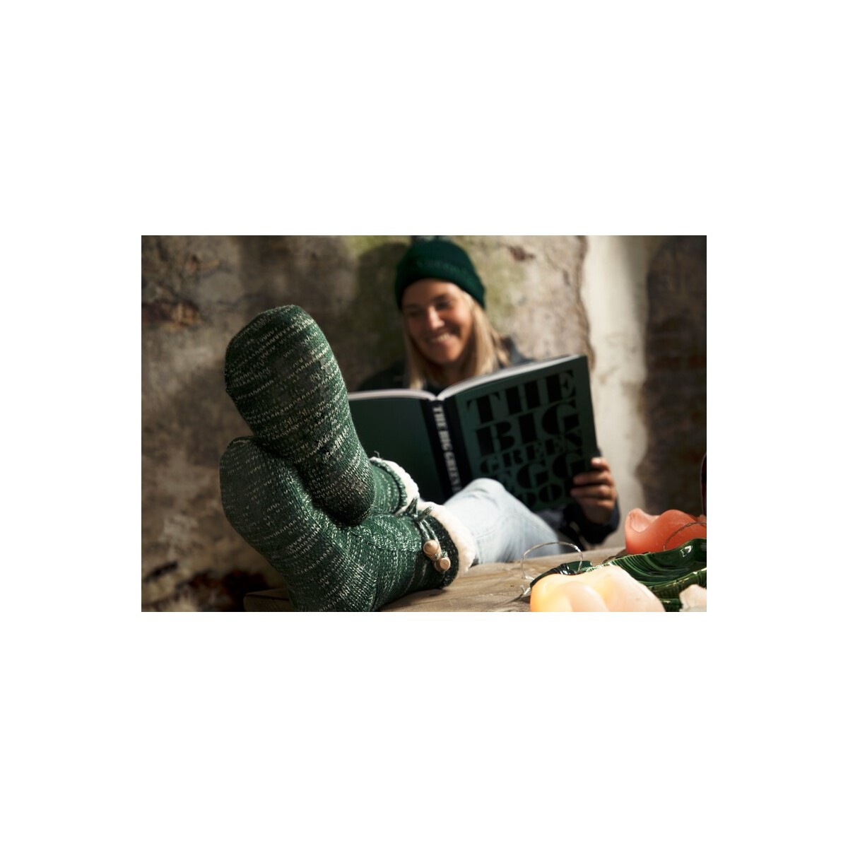 Ponožky domáce teplé s kožušinkou